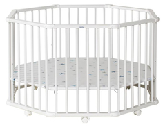 Детский манеж Geuther Octo-Park белый со звездами