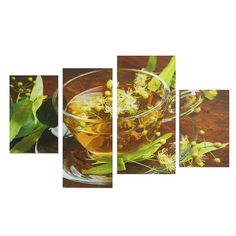 Модульная картина на подрамнике "Цветочный чай", 80×130 см Сюжет
