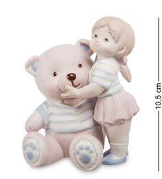 Фигурка Девочка с мишкой бисквит Pavone JP-48/30
