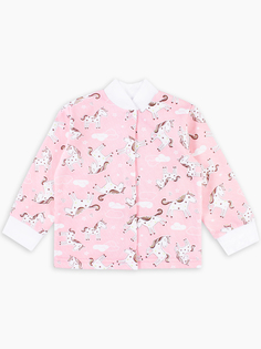 Кофта с воротничком-шалькой One Веселый малыш 22142/One/E/Облачный единорог р.80