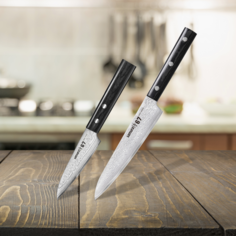 Набор из 2 кухонных стальных ножей Samura 67 Damascus