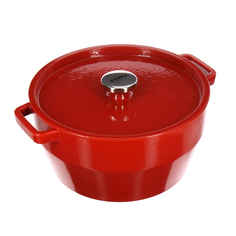 Кастрюля круглая 28см красная 6.3л чугун Pyrex