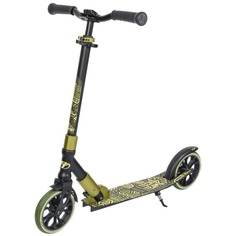 Самокат Tech Team Comfort 180R 2021 черно-зеленый с колесами 180мм