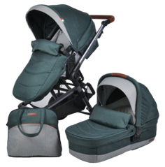 Коляска модульная 2 в 1 Farfello Zuma Duo Comfort изумрудный ZDC-12