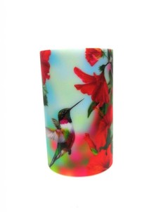 Круглая подставка для ножей с узором Universal Knife Holder, 11х18 см (Пионы) Markethot