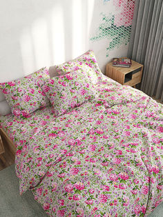 Пододеяльник Сказка -Букет пионов- 2-спальный на молнии 175х215 см