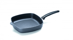 Сковорода-гриль литая квадратная Diamond Titan Best Induction 628-1TBI h-7, 28x28 см, Woll