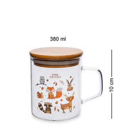 Кружка с крышкой "Флора и фауна" Art Home GS-49/2