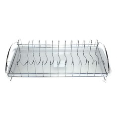 Настольная сушилка для посуды из нержавеющей стали 43х19 см (Прозрачный) Markethot