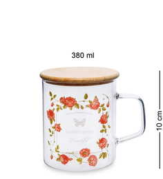 Кружка с крышкой "Розовый сад" Art Home GS-46/3