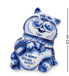 Фигурка "Кот-А кому сейчас легко?" (Гжельский фарфор) Art East
