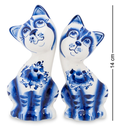 Фигурка "Пара котов" мал. (Гжельский фарфор) Art East