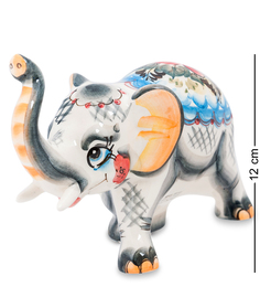 Фигурка "Слон" бол. цв.(Гжельский фарфор) Art East