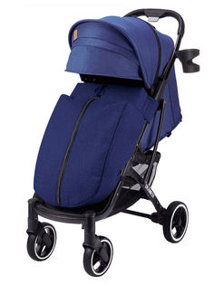 Прогулочная коляска Dearest 818 Plus Yoya Premium Set Black Dark Blue с накидкой на ножки