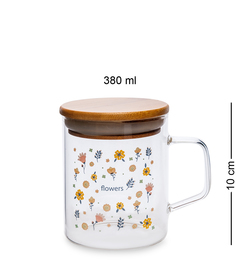 Кружка с крышкой "Цветочная фантазия" Art Home GS-48/4