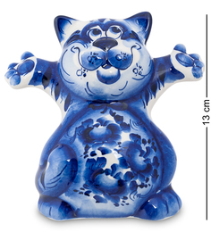 Фигурка "Кот Добряк" бол. (Гжельский фарфор) Art East