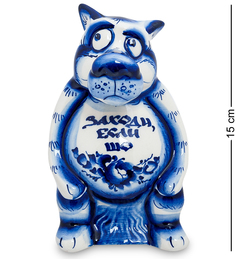 Фигурка "Волк на пне" (Гжельский фарфор) Art East