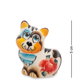 Фигурка "Кот без хвоста" цв. (Гжельский фарфор) Art East