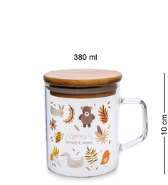 Кружка с крышкой "Флора и фауна" Art Home GS-49/1