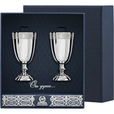 Набор рюмок №1 с рисунком "Квадрат" (2предмета) АргентА