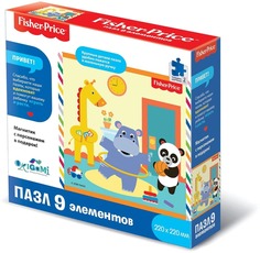 Пазл Fisher Price. Играем вместе + 2 магнита 9 элементов Origami