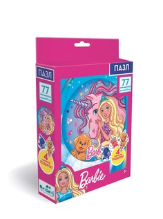 Пазл Barbie Мой друг единорог, 77 элементов + 4 магнита Origami