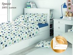 Детское постельное белье с простыней на резинке Amore Mio Eco cotton combo Spazio 1, 5 сп.