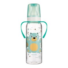 Бутылочка Canpol Babies Cheerful animals с ручками с силиконовой соской 250 мл мишка