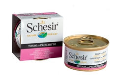 Влажный корм для кошек Schesir Nature , тунец, говядина, рис, 14шт, 85г