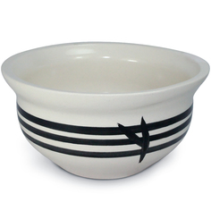 Миска "Бамбук" (белый фон) 0,8л. 1 шт. Солнечногорская керамика