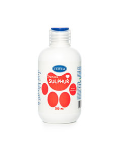 Шампунь для кошек, для собак Tewua для лечения себореи с добавлением серы, 250 мл