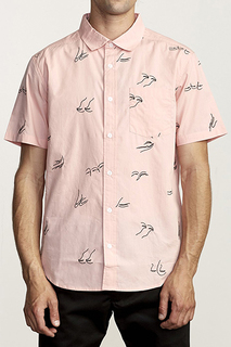 Рубашка RVCA Johanna Gestures Pink, розовый, L