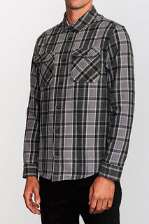Рубашка фланелевая RVCA Thatll Work, серый, M