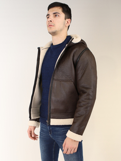 Кожаная куртка мужская CENSURED SQ65131 коричневая XL