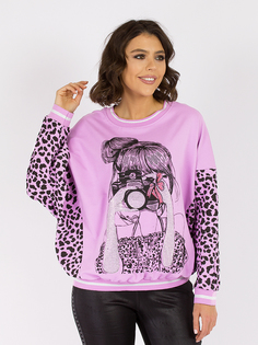 Свитшот женский DAIROS GD69300924 фиолетовый 2XL