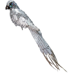 Декорация новогодняя Mister Christmas Попугай серебряный 1 шт 45 см