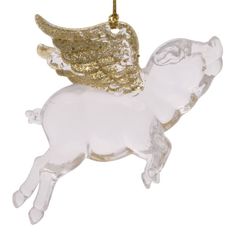 Новогоднее подвесное елочное украшение "Свинка с крыльями", 11,5x7,5x3 см Феникс Present