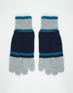 Перчатки в стиле колор-блок Boardmans-Голубой