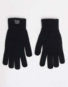 Черные вязаные перчатки Jack & Jones-Черный цвет