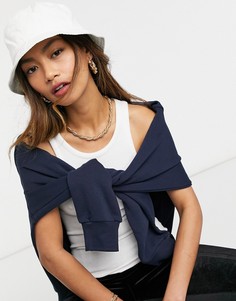 Белая хлопковая панама улучшенного кроя ASOS DESIGN-Белый