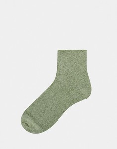 Махровые носки цвета хаки до щиколотки ASOS DESIGN-Зеленый цвет