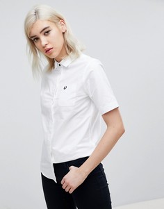 Оксфордская рубашка с короткими рукавами Fred Perry-Белый