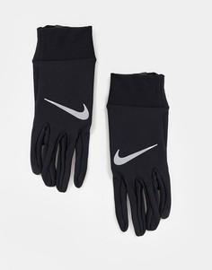 Легкие мужские перчатки черного цвета для бега Nike-Черный цвет