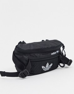 Черная сумка-кошелек на пояс с сетчатыми вставками adidas Originals-Черный