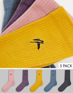 Набор из пяти пар разноцветных носков NLM New Look-Многоцветный