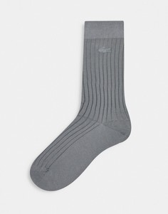 Серые носки в рубчик Lacoste-Серый