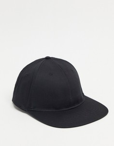 Черная хлопковая бейсболка ASOS DESIGN-Черный цвет