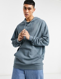 Удлиненный худи в стиле oversized серого цвета ASOS DESIGN-Серый