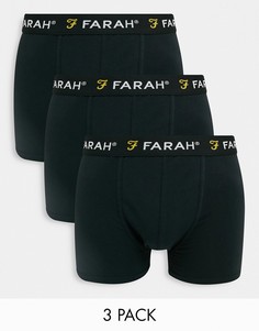 Набор из трех боксеров-брифов Farah-Черный цвет