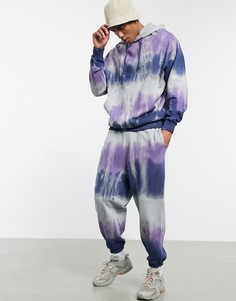 Oversized-джоггеры с принтом тай-дай от комплекта ASOS DESIGN-Многоцветный